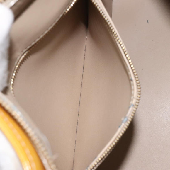 LOUIS VUITTON Monogram Vernis Houston Hand Bag Beige M91004 LV Auth 128358