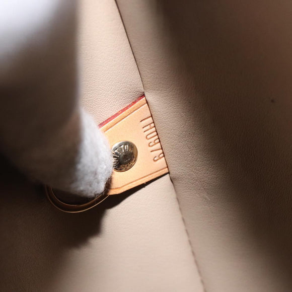 LOUIS VUITTON Monogram Vernis Houston Hand Bag Beige M91004 LV Auth 128358