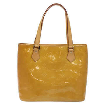 LOUIS VUITTON Monogram Vernis Houston Hand Bag Beige M91004 LV Auth 128358 - 0
