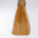 LOUIS VUITTON Monogram Vernis Houston Hand Bag Beige M91004 LV Auth 128358-3