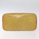 LOUIS VUITTON Monogram Vernis Houston Hand Bag Beige M91004 LV Auth 128358-5