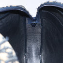 Christian Dior Trotter Canvas Shoulder Bag Navy Gold Auth 128360-18