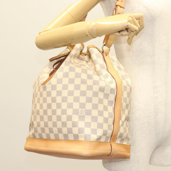 LOUIS VUITTON Damier Azur Noe Shoulder Bag N42222 LV Auth 128393