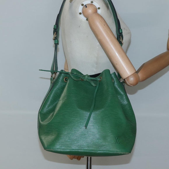 LOUIS VUITTON Epi Petit Noe Shoulder Bag Green M44104 LV Auth 128394