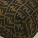 FENDI Zucca Canvas Mamma Tote Bag Black Brown Auth 128398-14