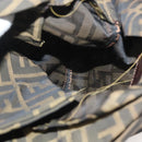 FENDI Zucca Canvas Mamma Tote Bag Black Brown Auth 128398-10