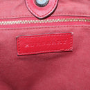 BURBERRY Nova Check Tote Bag PVC Beige Gold Red Auth 128403-10