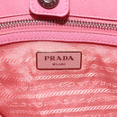 PRADA Chain Tote Bag Nylon Pink Silver Auth 128405-14