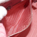 PRADA Chain Tote Bag Nylon Pink Silver Auth 128405-20