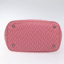 PRADA Chain Tote Bag Nylon Pink Silver Auth 128405-9