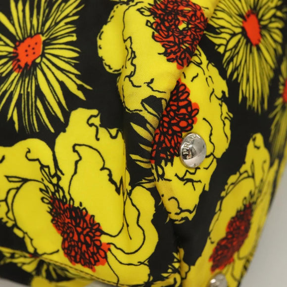 PRADA Hand Bag Nylon 2way Yellow Silver Auth 128406