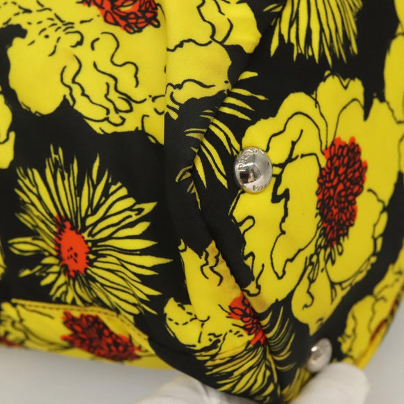 PRADA Hand Bag Nylon 2way Yellow Silver Auth 128406