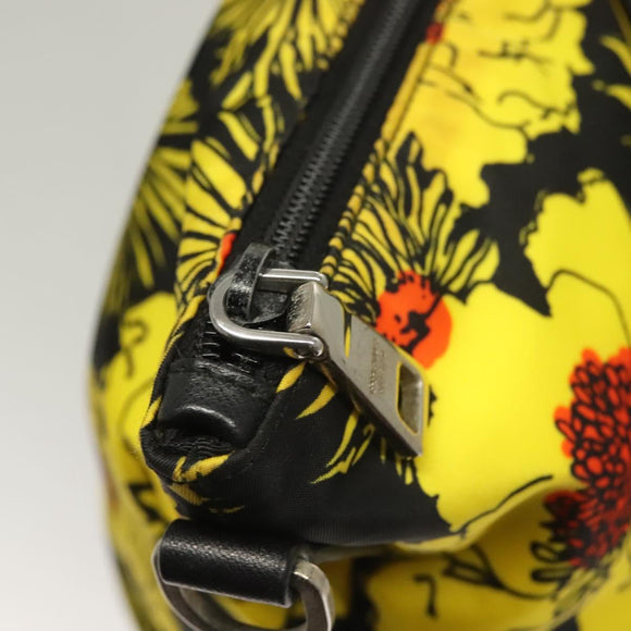 PRADA Hand Bag Nylon 2way Yellow Silver Auth 128406