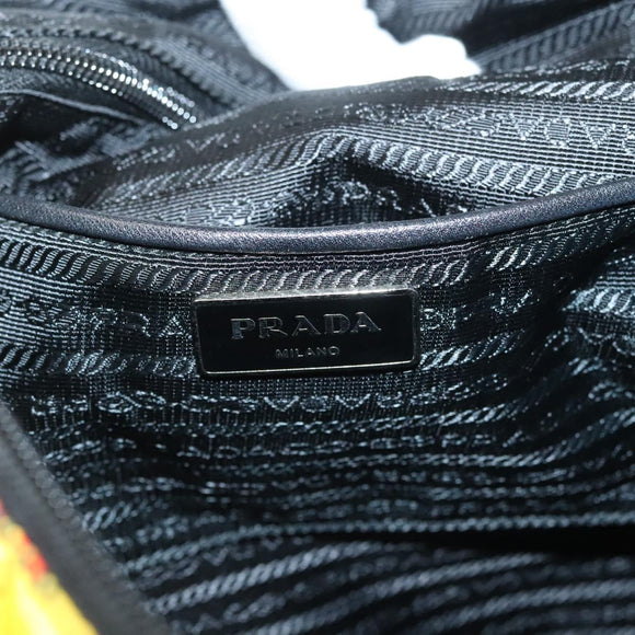 PRADA Hand Bag Nylon 2way Yellow Silver Auth 128406