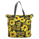 PRADA Hand Bag Nylon 2way Yellow Silver Auth 128406-2