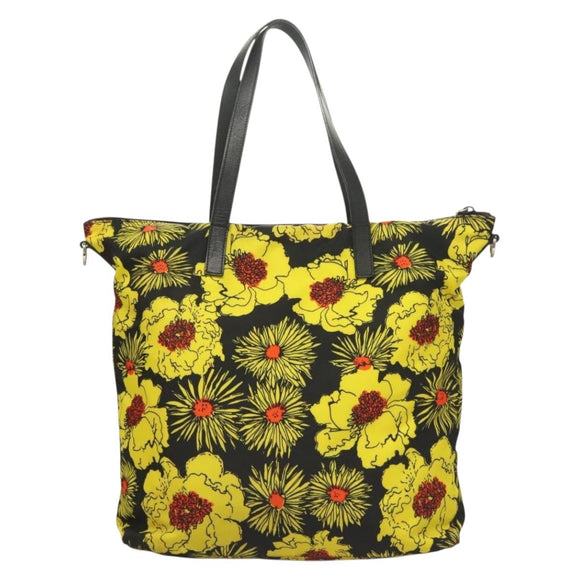 PRADA Hand Bag Nylon 2way Yellow Silver Auth 128406