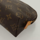 LOUIS VUITTON Monogram Pochette Cosmetic PM Cosmetic Pouch M47515 LV Auth 128420-14