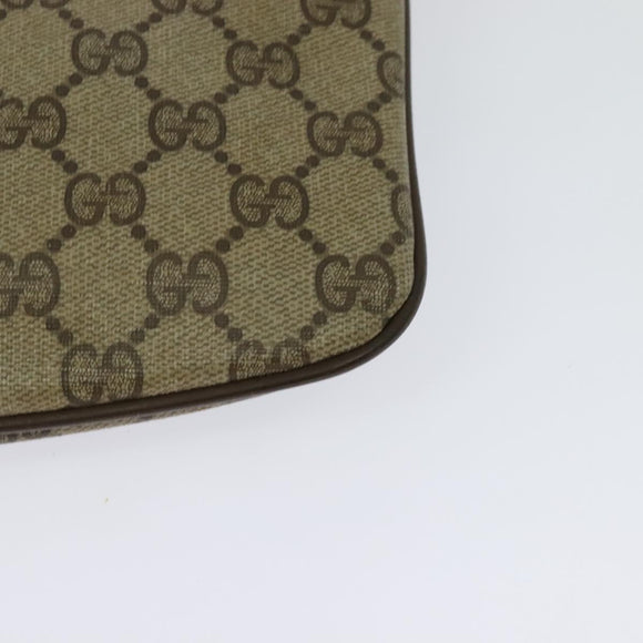 GUCCI GG Supreme Web Sherry Line Shoulder Bag PVC Beige 904 02 047 Auth 128433