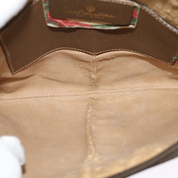 GUCCI GG Supreme Web Sherry Line Shoulder Bag PVC Beige 904 02 047 Auth 128433