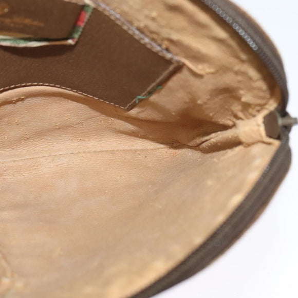 GUCCI GG Supreme Web Sherry Line Shoulder Bag PVC Beige 904 02 047 Auth 128433