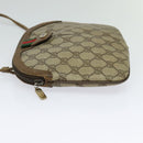 GUCCI GG Supreme Web Sherry Line Shoulder Bag PVC Beige 904 02 047 Auth 128433-3