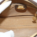 GUCCI GG Supreme Shoulder Bag PVC Beige Gold Auth 128434-10