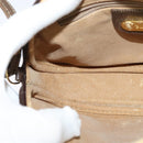 GUCCI GG Supreme Shoulder Bag PVC Beige Gold Auth 128434-20