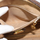 GUCCI GG Supreme Shoulder Bag PVC Beige Gold Auth 128434-11