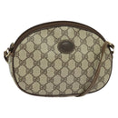 GUCCI GG Supreme Shoulder Bag PVC Beige Gold Auth 128434-1