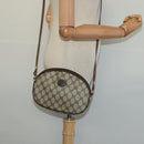 GUCCI GG Supreme Shoulder Bag PVC Beige Gold Auth 128434-21