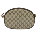GUCCI GG Supreme Shoulder Bag PVC Beige Gold Auth 128434-2