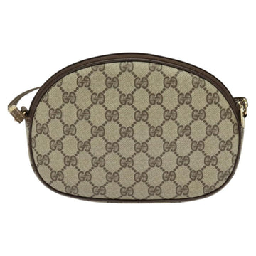 GUCCI GG Supreme Shoulder Bag PVC Beige Gold Auth 128434 - 0