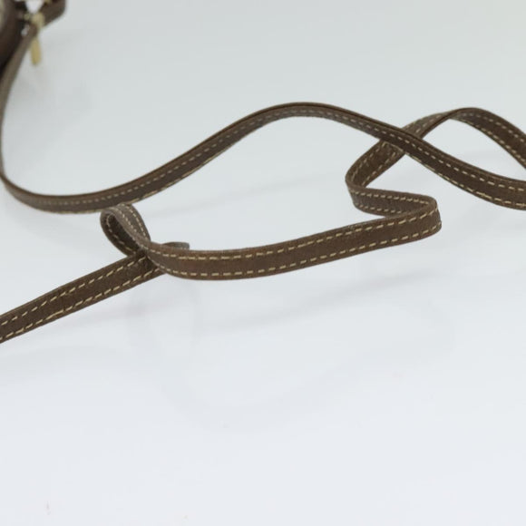 GUCCI GG Supreme Shoulder Bag PVC Beige Gold Auth 128434