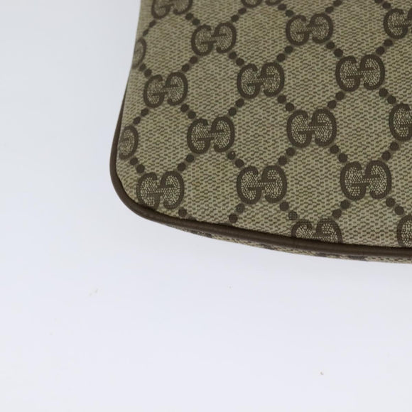 GUCCI GG Supreme Web Sherry Line Shoulder Bag PVC Beige 98 02 047 Auth 128437