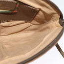 GUCCI GG Supreme Web Sherry Line Shoulder Bag PVC Beige 98 02 047 Auth 128437-17