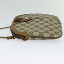 GUCCI GG Supreme Web Sherry Line Shoulder Bag PVC Beige 98 02 047 Auth 128437-4