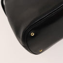 CELINE Shoulder Bag Leather Black Gold Auth 128438-16