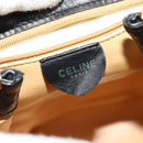 CELINE Shoulder Bag Leather Black Gold Auth 128438-18