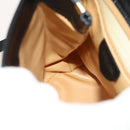 CELINE Shoulder Bag Leather Black Gold Auth 128438-20