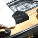 CELINE Shoulder Bag Leather Black Gold Auth 128438-12