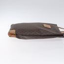 CELINE Macadam Canvas Hand Bag PVC Leather Brown Gold Auth 128439-3