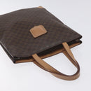 CELINE Macadam Canvas Hand Bag PVC Leather Brown Gold Auth 128439-6