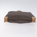 CELINE Macadam Canvas Hand Bag PVC Leather Brown Gold Auth 128439-5