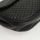 BALLY Chain Shoulder Bag Leather Black Gold Auth 128440-9