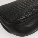 BALLY Chain Shoulder Bag Leather Black Gold Auth 128440-15