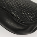 BALLY Chain Shoulder Bag Leather Black Gold Auth 128440-16