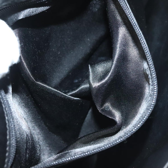 BALLY Chain Shoulder Bag Leather Black Gold Auth 128440