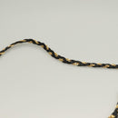 BALLY Chain Shoulder Bag Leather Black Gold Auth 128440-8