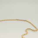 BALLY Chain Shoulder Bag Leather Beige Gold Auth 128441-8