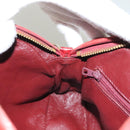 CHANEL Matelasse Chain Shoulder Bag Lamb Skin Red Gold CC Auth 128443-20